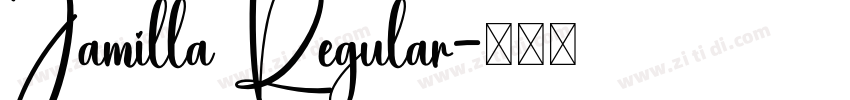 Jamilla Regular字体转换